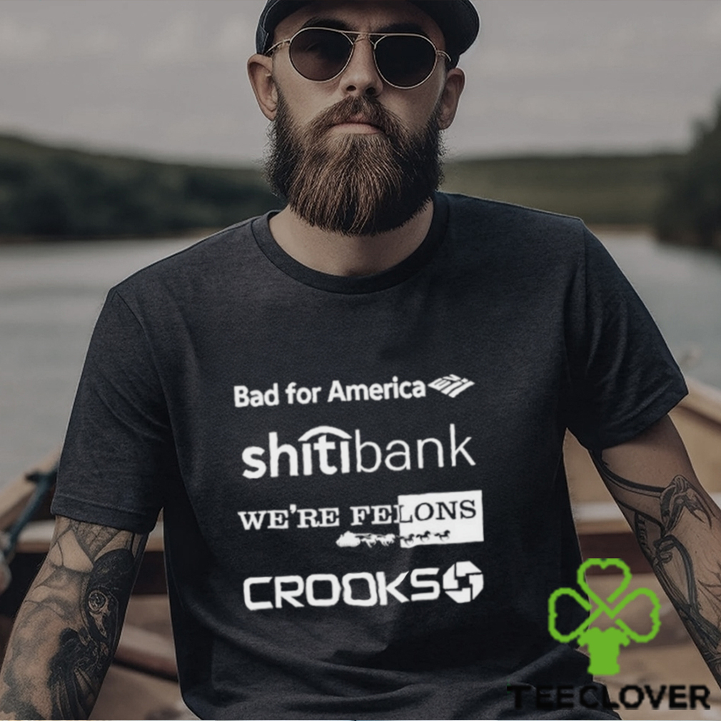 Alex Schaefer Bankers Behind Bars Bad For America Shitibank We’re Felons Crooks Shirt Alex Schaefer Bankers Behind Bars Bad For America Shitibank We’re Felons Crooks Shirt