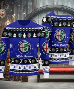 Alfa Romeo 2024 Christmas Navy Ugly Sweater