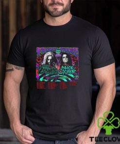 Alice Cooper And Rob Zombie Are Back Together For The Freaks On Parade 2024 Tour With Special Guests Ministry And Filter Schedule Lists Merchandise T Shirt