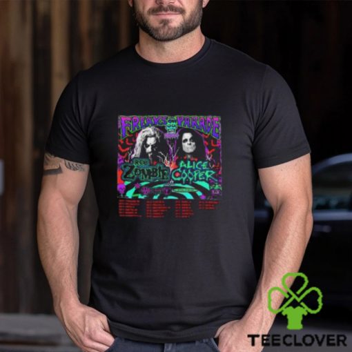 Alice Cooper And Rob Zombie Are Back Together For The Freaks On Parade 2024 Tour With Special Guests Ministry And Filter Schedule Lists Merchandise T Shirt