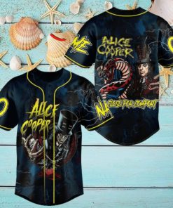 Alice Cooper Too Close For Comfort Custom Baseball Jersey