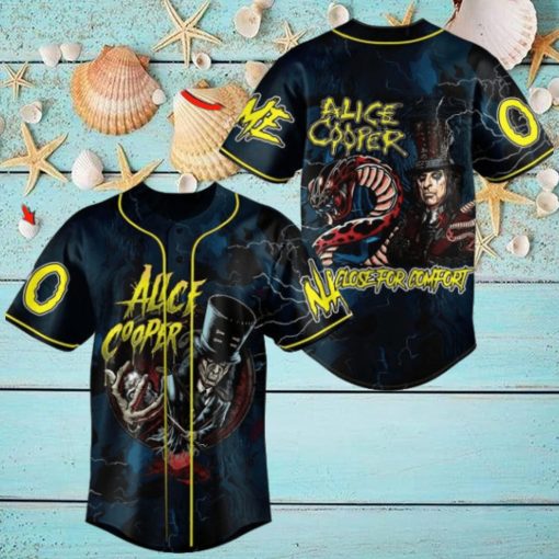 Alice Cooper Too Close For Comfort Custom Baseball Jersey