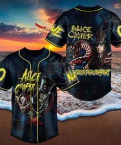 Alice Cooper Too Close For Comfort Custom Baseball Jersey