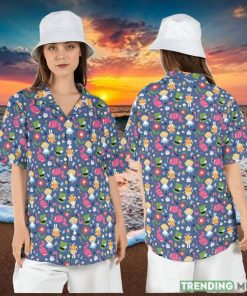 Alice in Wonderland Hawaiian Shirt Tropical Cheshire Cat Hawaii Shirt Mad Hatter Aloha Shirt