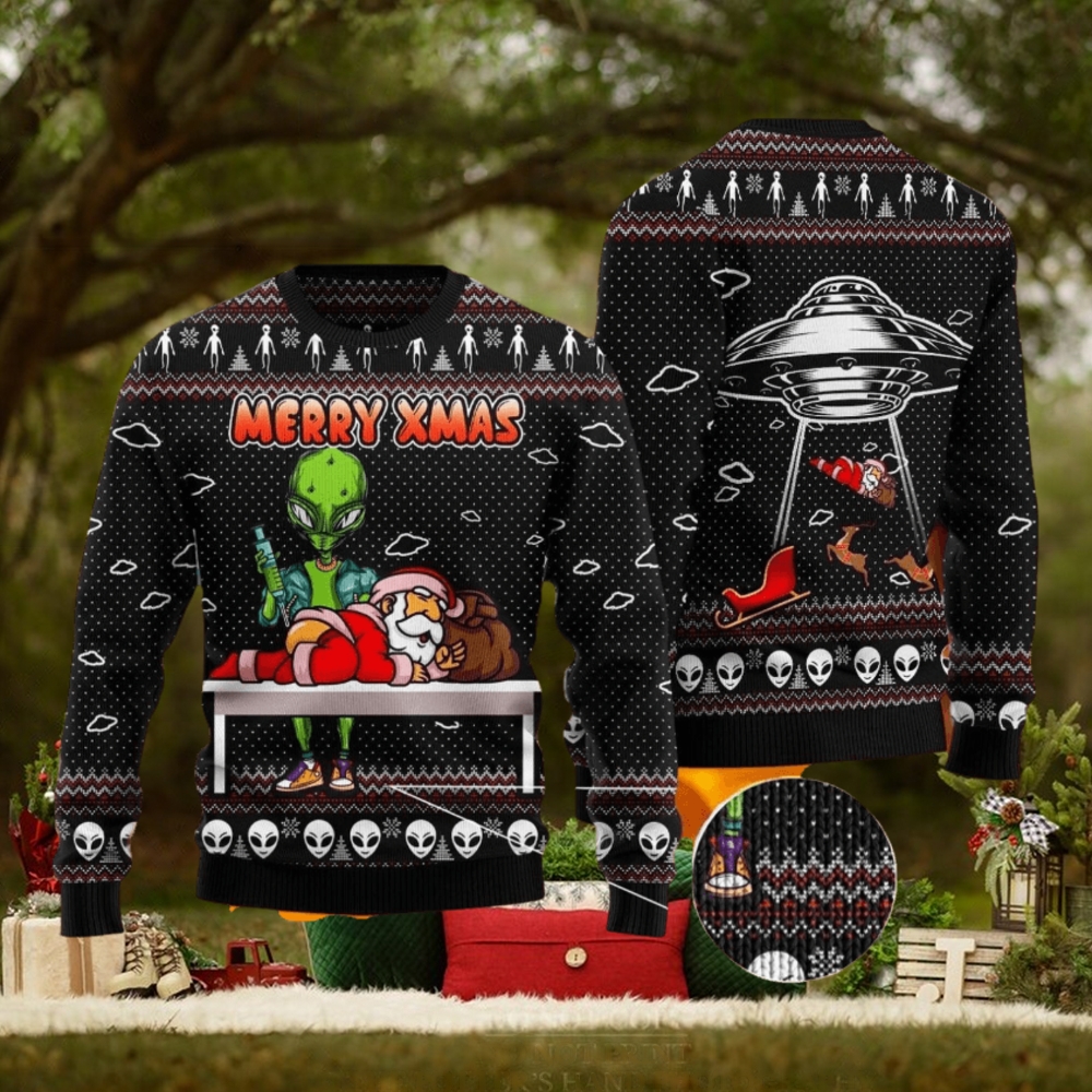 Alien Merry Xmas Ugly Christmas Sweater For Men & Women Alien Merry Xmas Ugly Christmas Sweater For Men & Women
