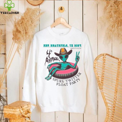 Alien New Braunfels Tx 2024 4th annual spurs twitter float party hoodie, sweater, longsleeve, shirt v-neck, t-shirt