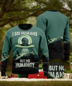 Alien No Humanity Ugly Christmas Sweater AOP All Over Printed Sweater