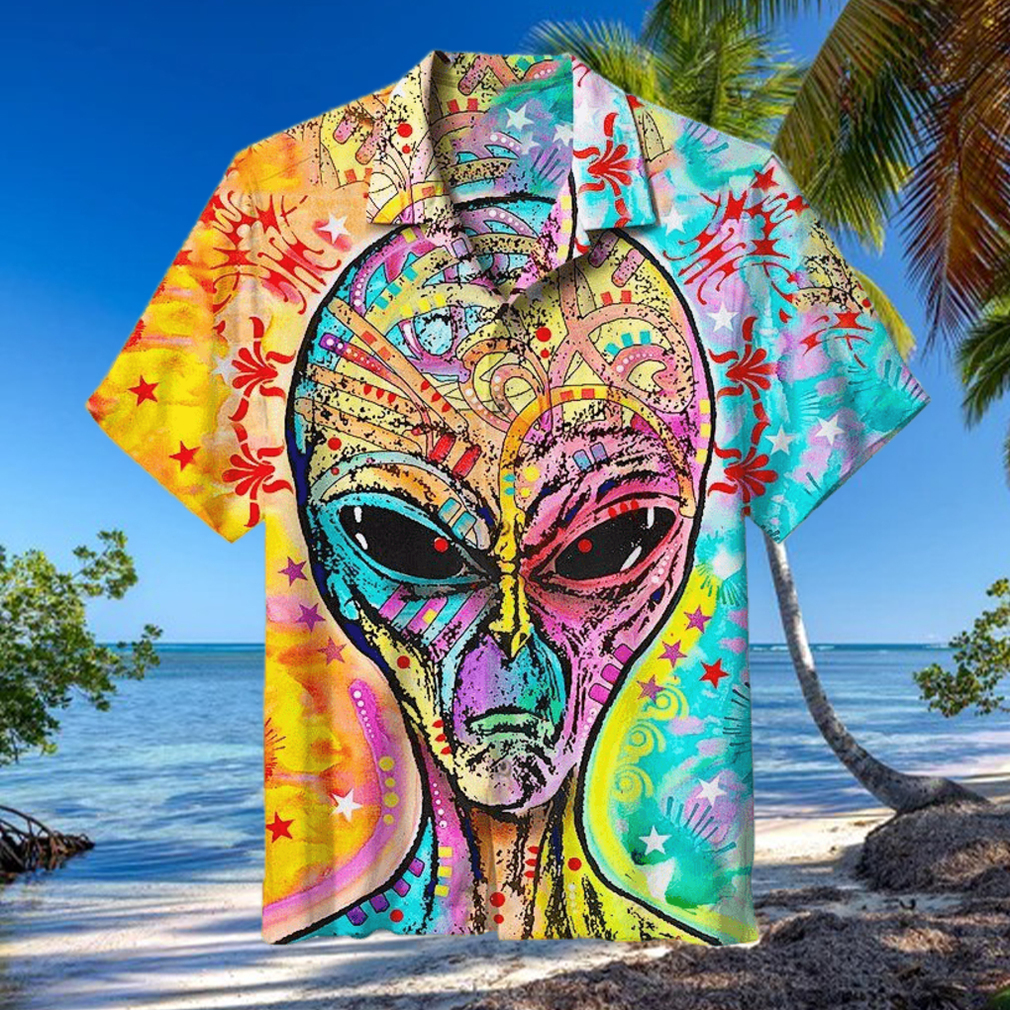 Alien Painting Hawaiian Shirt Alien Painting Hawaiian Shirt