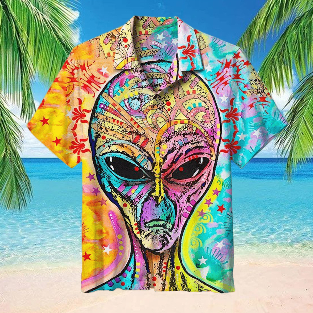 Alien Painting Hawaiian Shirt Alien Painting Hawaiian Shirt