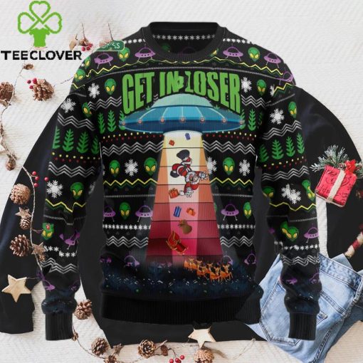 Alien Ugly Christmas Sweater, Get In Loser