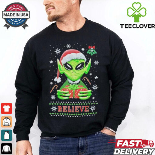 Alien believe Christmas shirt
