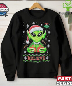 Alien believe Christmas shirt