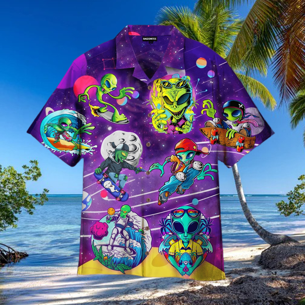 Aliens Summer Hawaiian Shirt Aliens Summer Hawaiian Shirt