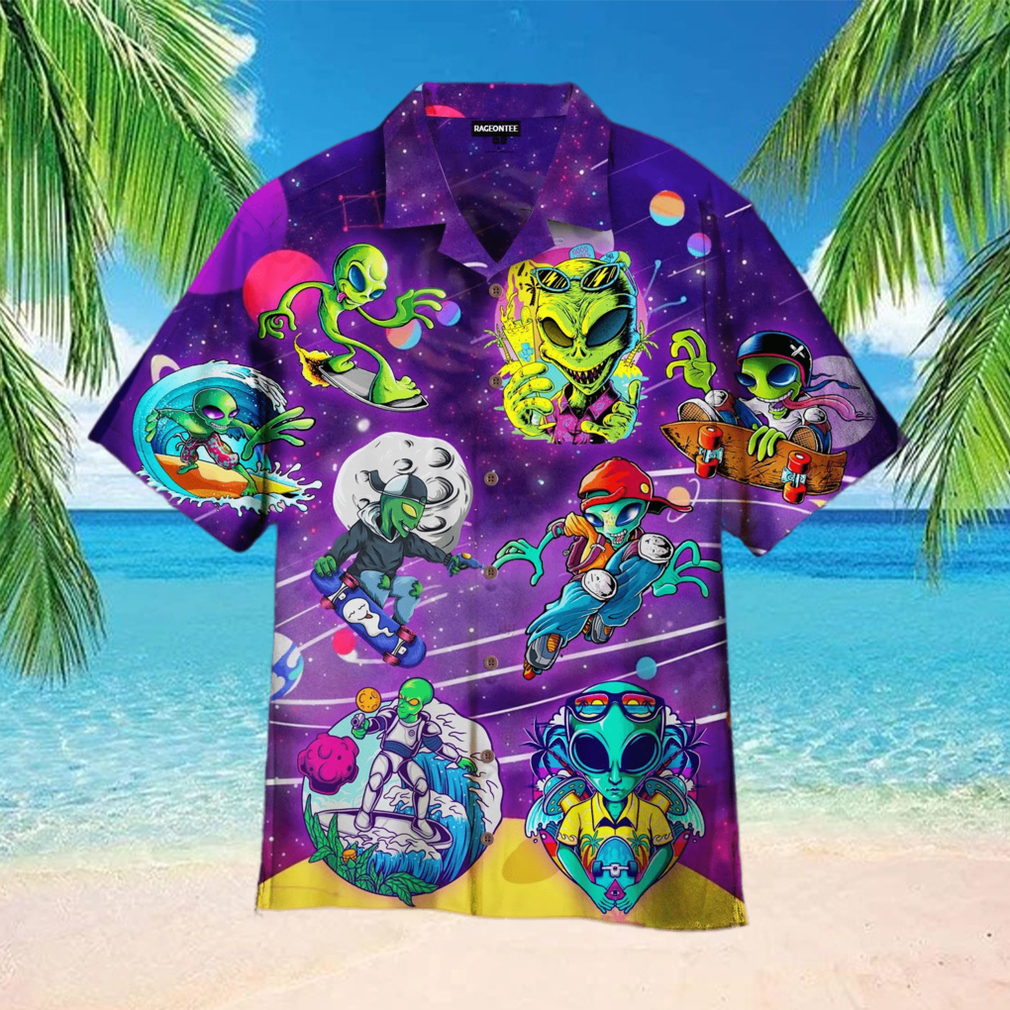 Aliens Summer Hawaiian Shirt Aliens Summer Hawaiian Shirt