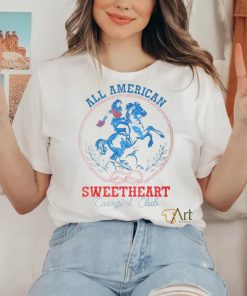 All American Cowgirl Sweetheart Club 4Th Of July Western T Shirt 3 All American Cowgirl Sweetheart Club 4Th Of July Western T Shirt