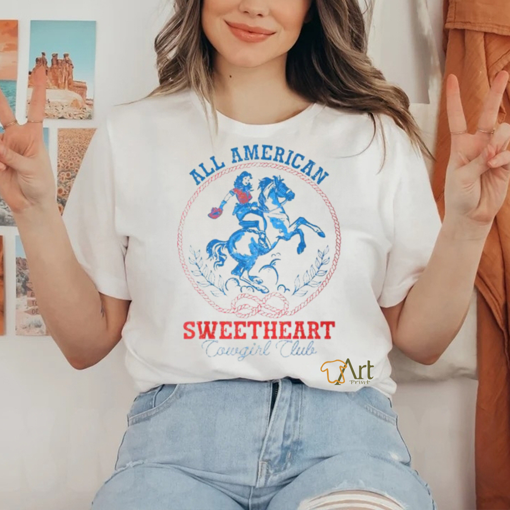 All American Cowgirl Sweetheart Club 4Th Of July Western T Shirt All American Cowgirl Sweetheart Club 4Th Of July Western T Shirt