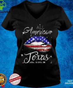All American Texas Girl Shirt Sexy Lip US Flag T Shirt