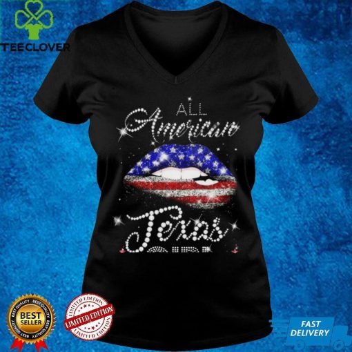 All American Texas Girl Shirt Sexy Lip US Flag T Shirt