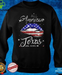 All American Texas Girl Shirt Sexy Lip US Flag T Shirt