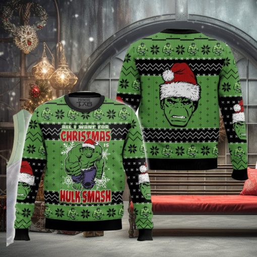 All I Want For Christmas Hulk Man Ugly Sweater