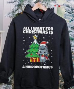 All I Want For Christmas Is A Hippopotamus Ugly Xmas Shirt