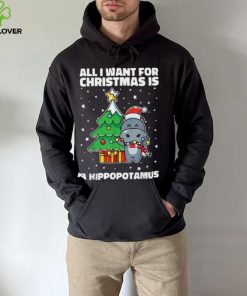 All I Want For Christmas Is A Hippopotamus Ugly Xmas Shirt