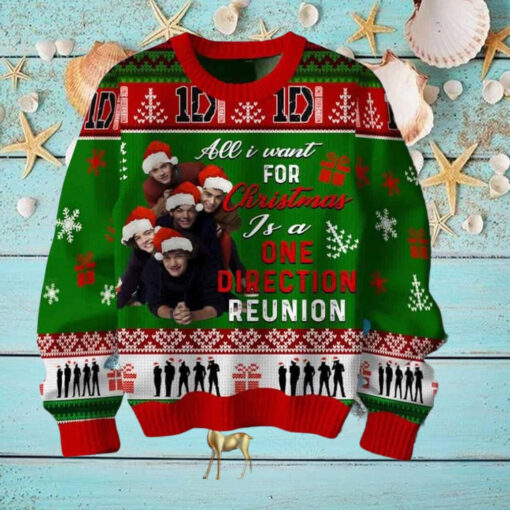All I Want For Christmas Is A One Direction Reunion Chirstmas Gifts 2024 Xmas For Family And Friends Ugly Sweater