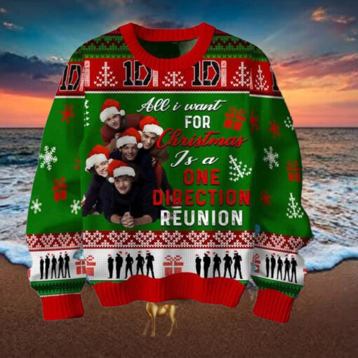 All I Want For Christmas Is A One Direction Reunion Chirstmas Gifts 2024 Xmas For Family And Friends Ugly Sweater