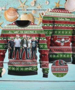 All I Want For Christmas Is Avenged Sevenfold Custom Name 2024 Ugly Christmas Sweater