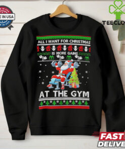 All I Want For Christmas Is More Gains At The Gym shirt
