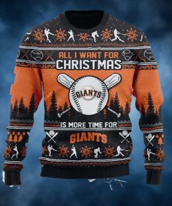 All I Want For Christmas Is More Time For Giants Ugly Christmas Sweater