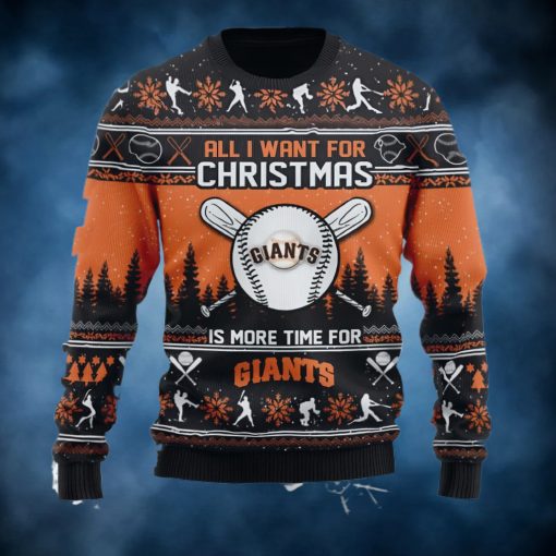 All I Want For Christmas Is More Time For Giants Ugly Christmas Sweater