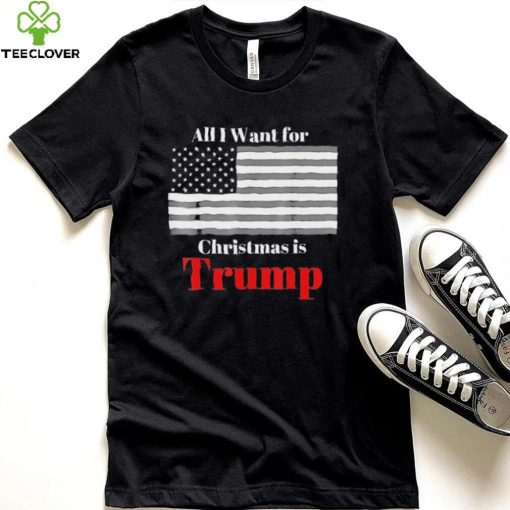 All I Want For Christmas Is Trump American Flag T Shirt