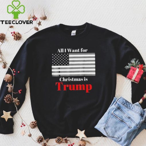 All I Want For Christmas Is Trump American Flag T Shirt