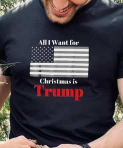All I Want For Christmas Is Trump American Flag T Shirt