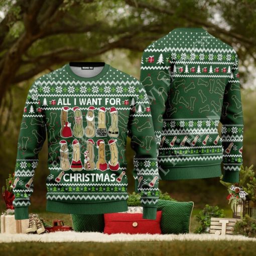 All I Want For Christmas Is You Funny Penis Toys Jumper Ugly Christmas
