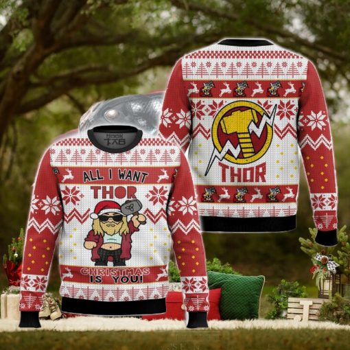 All I Want For Christmas Thor Ugly Sweater