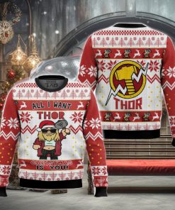 All I Want For Christmas Thor Ugly Sweater