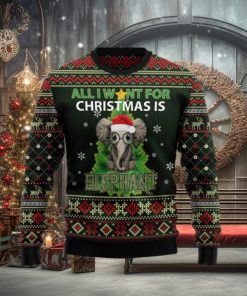 All I Want For Is Elephant Ugly Christmas Sweater Gift Men Women