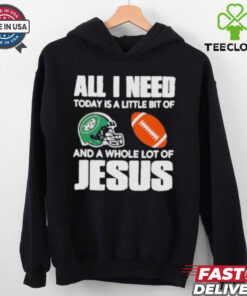 All I need Today is a little bit of New York Jets and a whole lot of Jesus helmet shirt