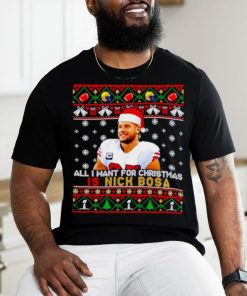 All I want for Christmas is Nick Bosa ugly Christmas shirt 1 All I want for Christmas is Nick Bosa ugly Christmas shirt