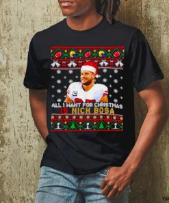All I want for Christmas is Nick Bosa ugly Christmas shirt 3 All I want for Christmas is Nick Bosa ugly Christmas shirt