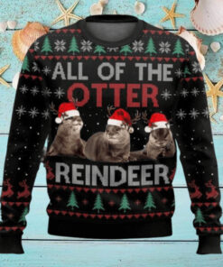 All Of Otter Reindeer Christmas Ugly Sweater