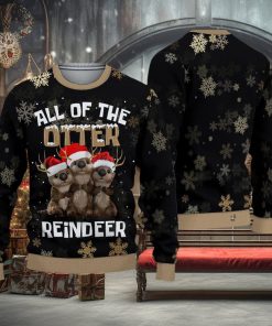 All Of The Otter Reindeer Ugly Christmas Sweater Gift for men Women Otter Gift For Fan