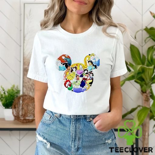 All Princess Disney chibi in Mickey Mouse head hoodie, sweater, longsleeve, shirt v-neck, t-shirt