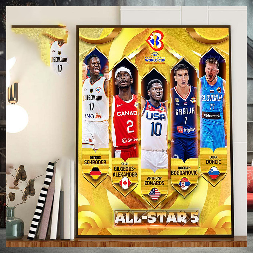 All Star Five Of FIBA Basketball World Cup 2023 Home Decor Poster Canvas All Star Five Of FIBA Basketball World Cup 2023 Home Decor Poster Canvas