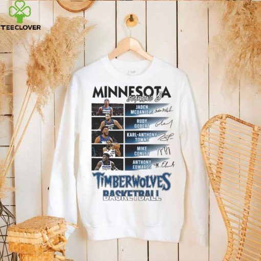 All Stars Minnesota Timberwolves Starting 6 Basketball White Design Shirt