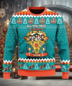 All You Need Is Love Hippie Ugly Christmas Sweater Christmas Gift For Men And Women