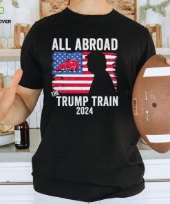 All aboard the Trump train 2024 USA flag T hoodie, sweater, longsleeve, shirt v-neck, t-shirt