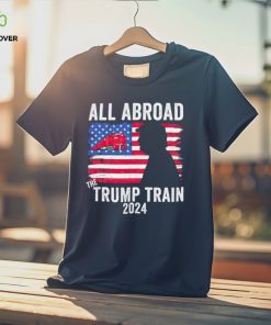 All aboard the Trump train 2024 USA flag T hoodie, sweater, longsleeve, shirt v-neck, t-shirt